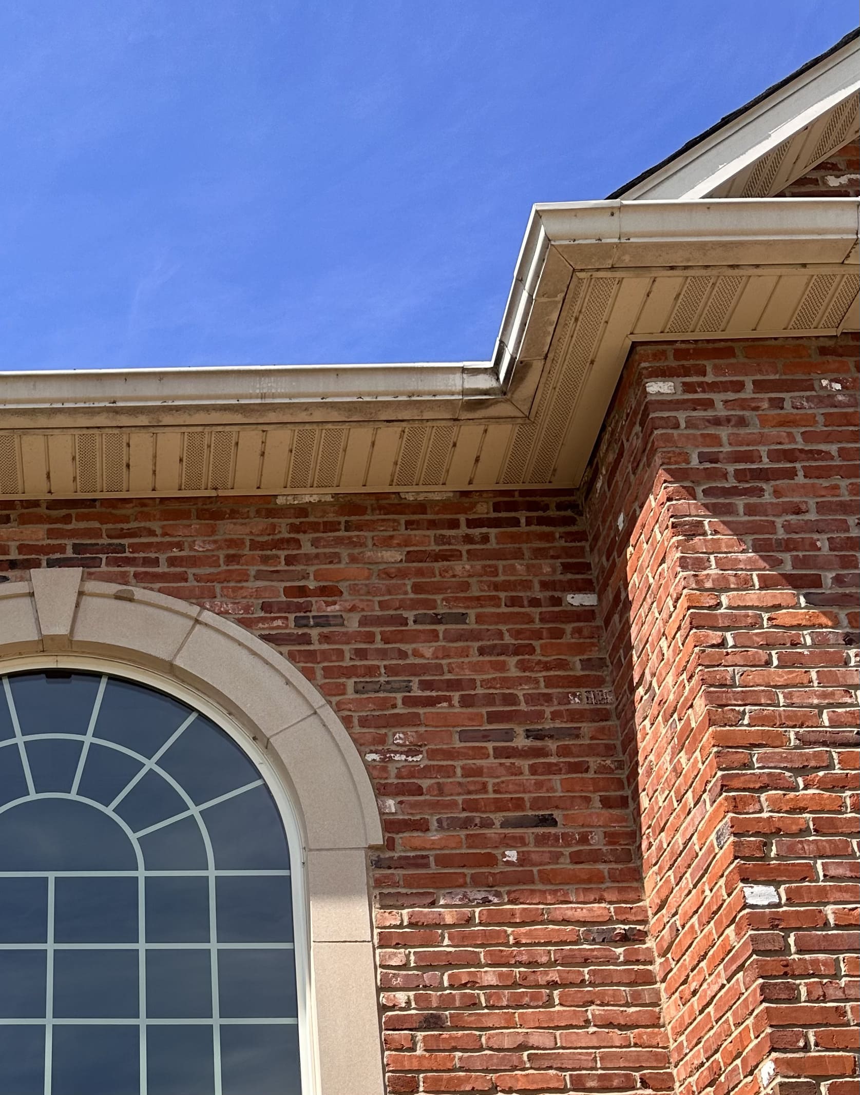 Professionally cleaned residential home exterior