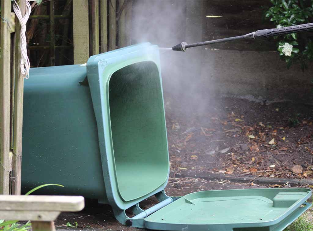 Limitless Exterior Cleaning trash bin washing service