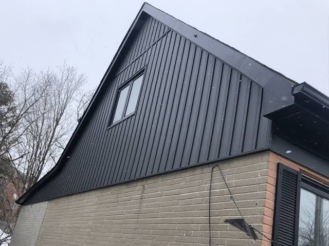 Clean painted and metal exterior siding
